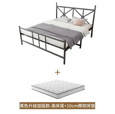 سرير المنزل الحديث البسيط سرير من الحديد المطاوع