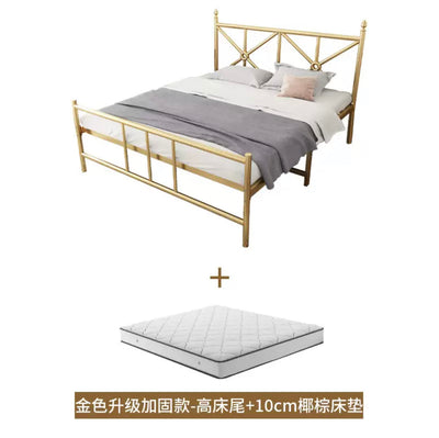 سرير المنزل الحديث البسيط سرير من الحديد المطاوع