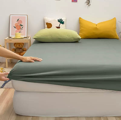 غطاء فراش سرير غير قابل للانزلاق لحمايه الفراش قطن خالص