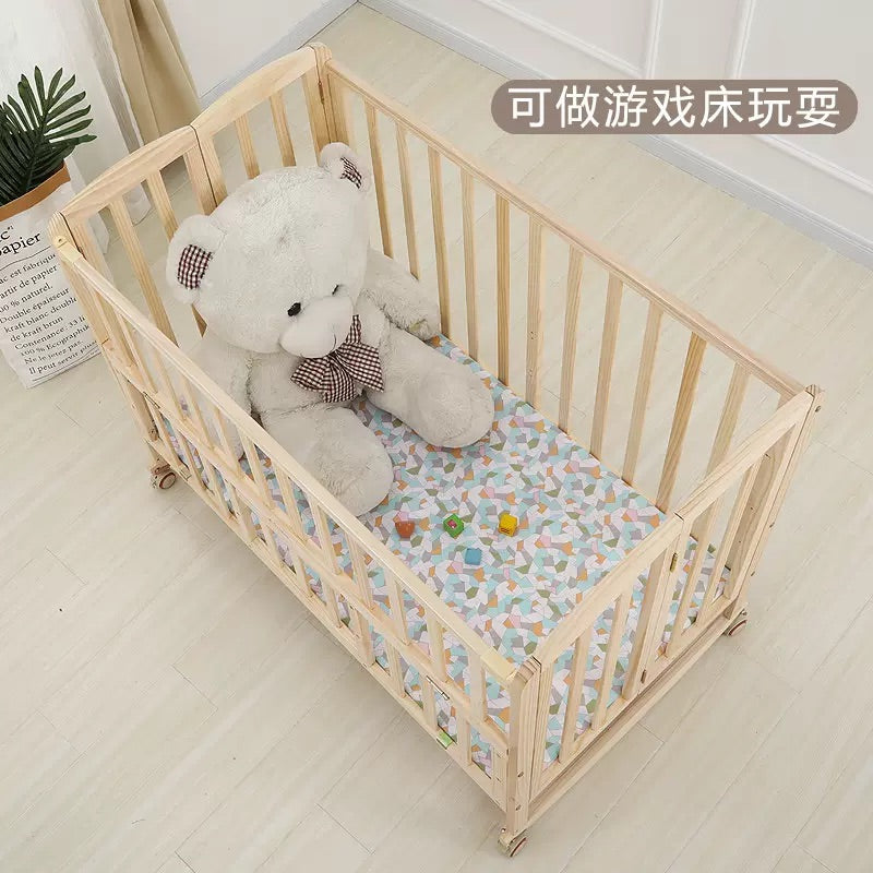 سرير قابل للطي قابل للازاله سرير من الخشب الصلب للاطفال الرضع
