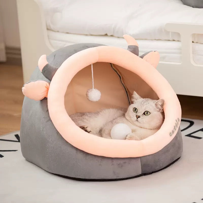 بيت للقطط سرير للقطط بيت دافئ لوازم عامه للقطط