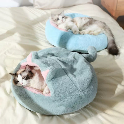 سرير قطط ذو اربع مواسم عالميه للقطط المنزليه الشتويه